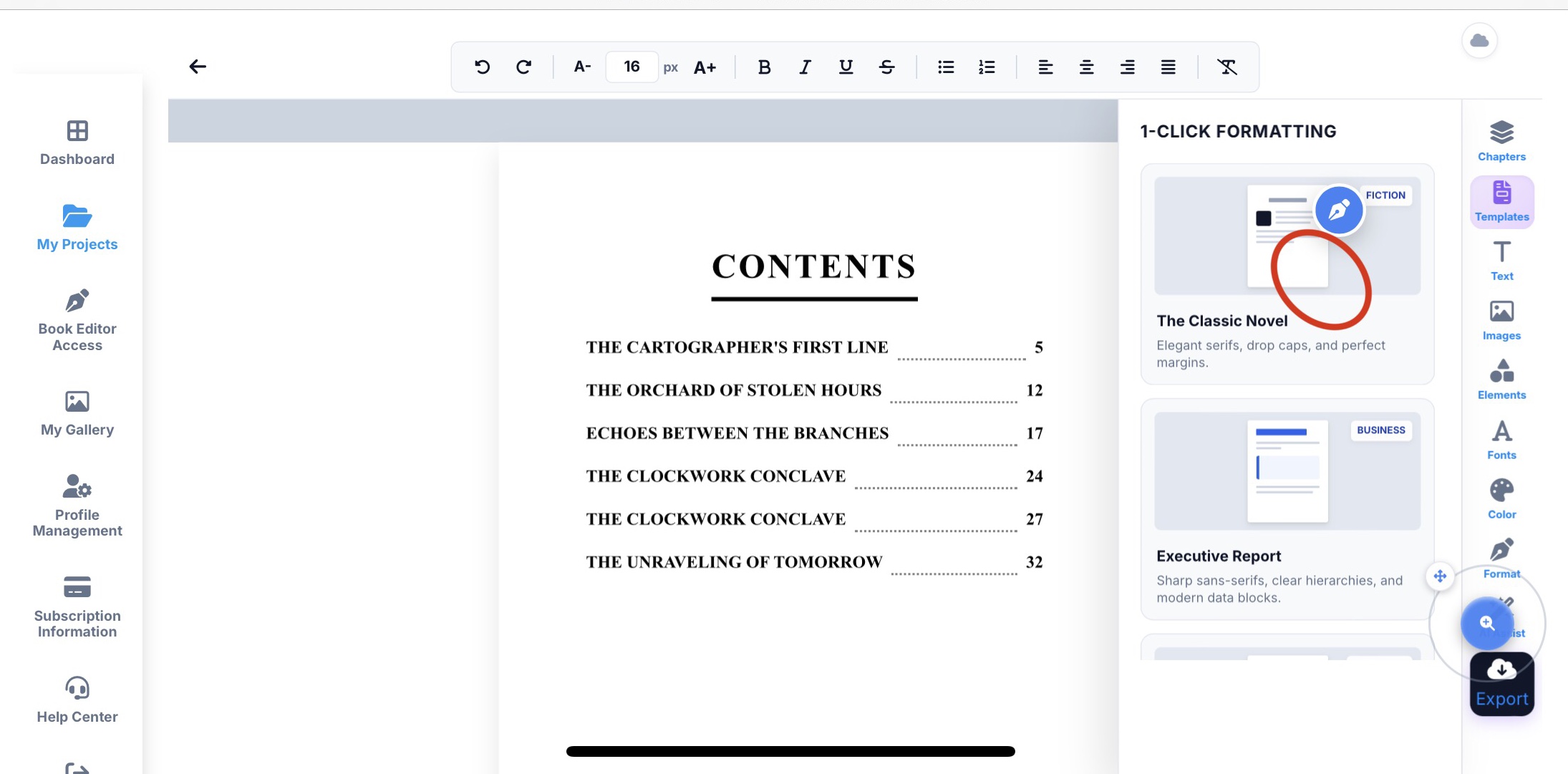 Template Formatting